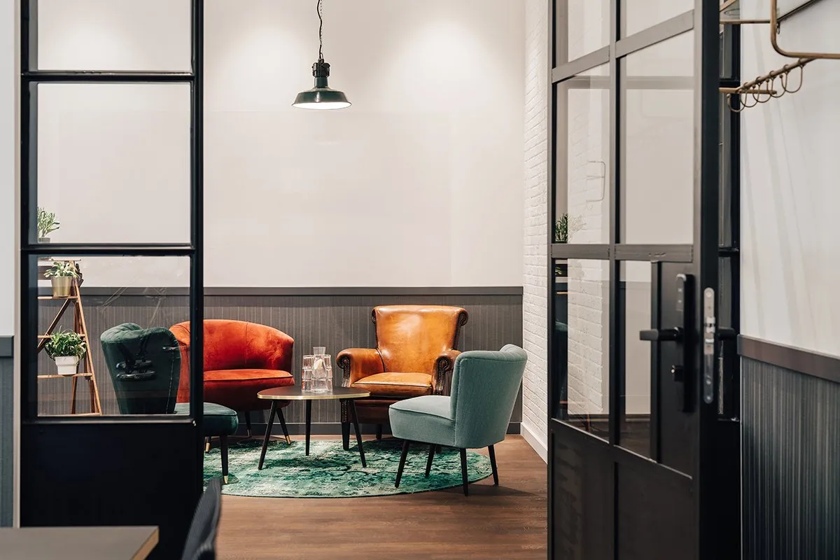 Lounge with armchairs in a meeting area