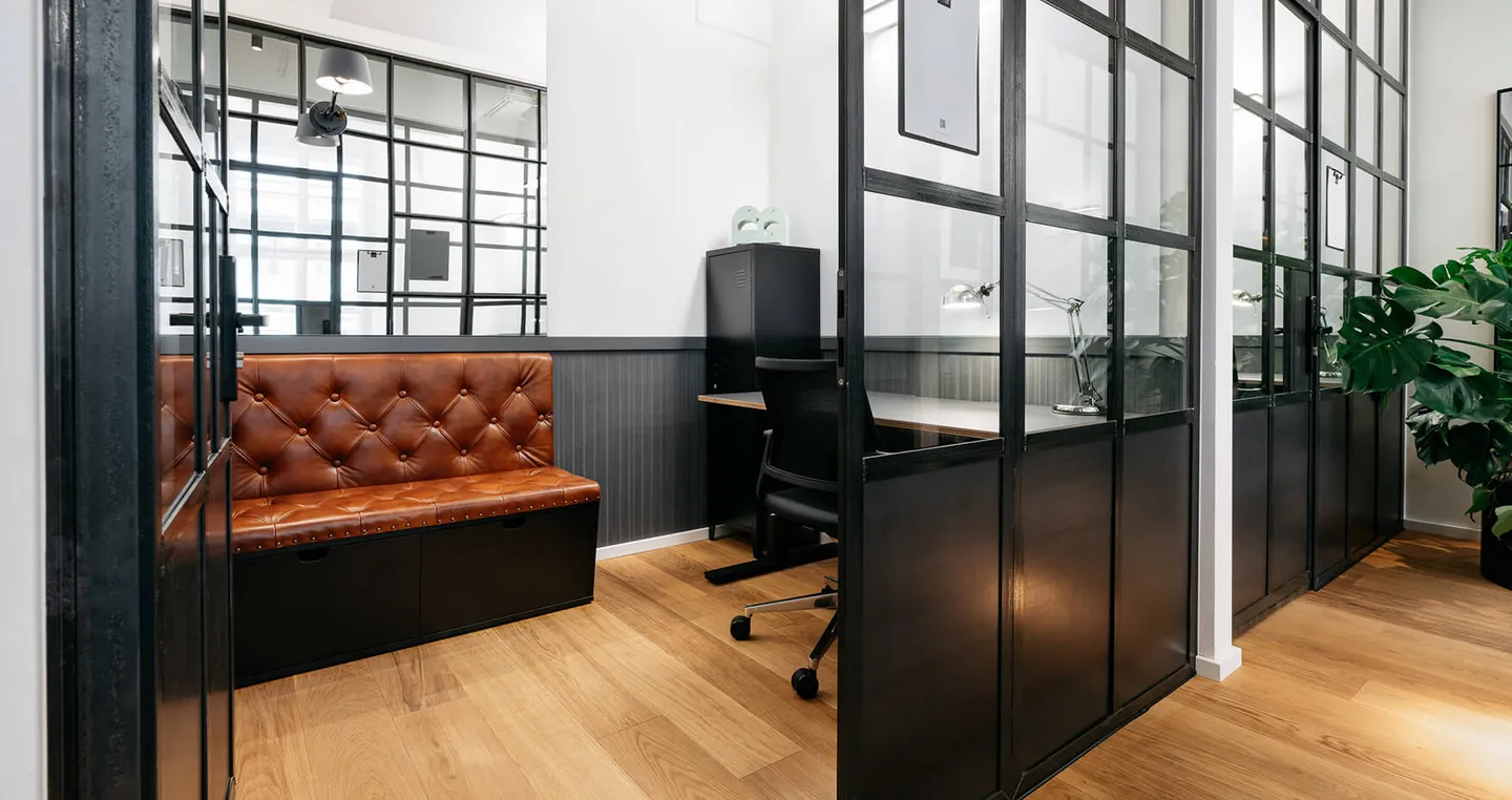 Quiet seating area in a modern office