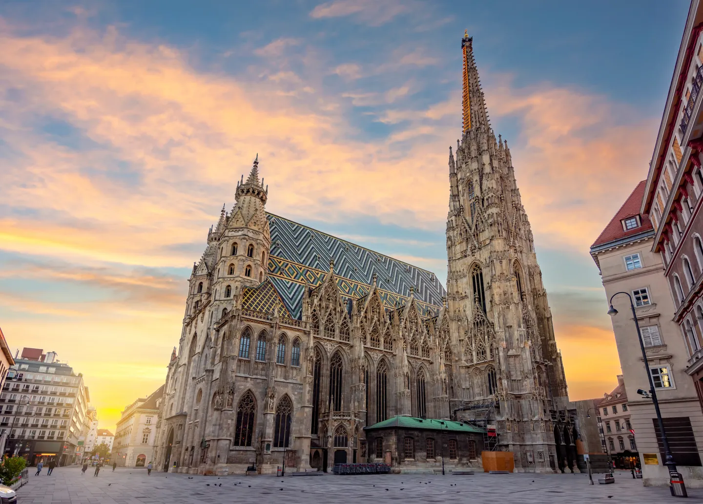 St. Stephen's Cathedral in Vienna at sunset